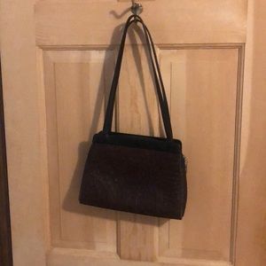 Maxx purse brown and black faux leather